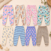 Calça Infantil Tecido Macelin Estampado Bolinhas Rosa De 12 A 24 Meses