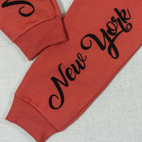 CONJUNTO DE MOLETOM INFANTIL 4 AO 8 COM CAPUZ NEW YORK PRETO