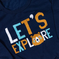 CONJUNTO DE MOLETOM INFANTIL 1 AO 3 LET'S EXPLORE MARINHO