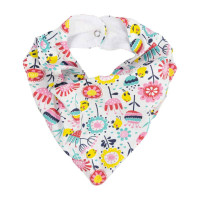 KIT 3 BABADORES BANDANA PARA BEBÊ ESTAMPADINHO PASSARINHO JARDIM