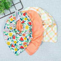 KIT 3 BABADORES PARA BEBÊ BANDANA ESTAMPADINHO FRUTAS