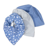 Babador Bandana - Kit com 3 Peças para Menino Fundo do Mar