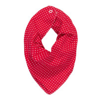 Babador Bandana com Estampa Póa Vermelho Unissex