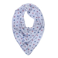 Babador Bandana para Bebês Cinza Triangulinhos Coloridos