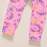 Calça Para Bebê Menina Estilo Borboleta Feliz Rosa Bossa