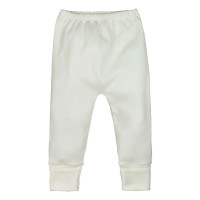 CALÇA EM SUEDINE PARA BEBÊ COM PÉ REVERSÍVEL CREME