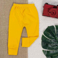 CALÇA EM SUEDINE PARA BEBÊ COM PÉ REVERSÍVEL AMARELO CANÁRIO