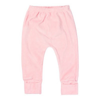 CALÇA PLUSH PARA BEBÊ COM PÉ REVERSÍVEL BUMBUM BORDADO URSA ROSA