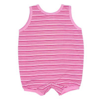 MACACÃO BANHO DE SOL LISTRADO PARA BEBÊ ESTAMPADO ROSA