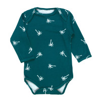 Body para Bebê Estampado Manga Longa Coqueiros Verde