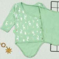 BODY KIMONO PARA BEBÊ MINIMALISTA CERVO VERDE CLARO