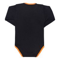 BODY MANGA LONGA EM SUEDINE PARA BEBÊ MOTOR BABY PRETO