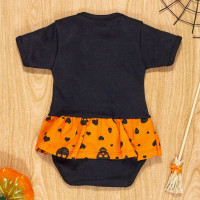Body Saia para Bebê Temático Halloween Abóbora