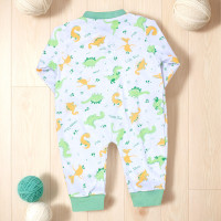 Macacão de Bebê Happy Dino Verde Claro - Era Uma Vez