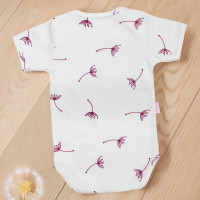 Body para Bebê Curto com Estampa Dente de Leão - Creme