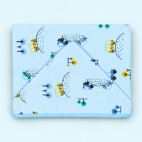 Toalha de Banho Bebê com Capuz Felpuda Carrinhos 90x70cm Algodão Hipoalergênico