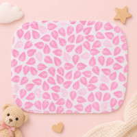 Kit 5 Toalhinhas de Boca Bebê Felpuda Estampada Para Meninas 32x25cm Algodão Hipoalergênico