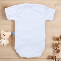 Body Manga Curta Raposinha Branco - Conforto para Seu Bebê