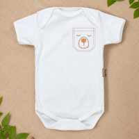Body Curto Ursinho Off White - Maciez e Estilo para Bebês
