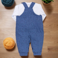 JARDINEIRA PARA BEBÊ MINIMALISTA COM BODY LONGO FLORESTA AZUL