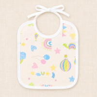 Kit 3 Babadores Bebê Impermeáveis Flanelados Plastificados de Amarrar Para Meninas