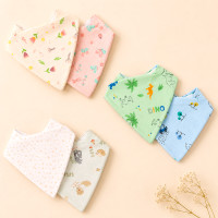 Kit 2 Babadores Bandana Premium Estampadinho Neutro 100% Algodão Multiuso