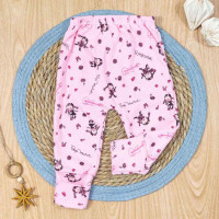 CALÇA PARA BEBÊ COM PÉ REVERSÍVEL ESTAMPADINHA POP ROSA CLARO