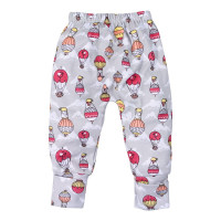 CALÇA PARA BEBÊ COM PÉ REVERSÍVEL ESTAMPADINHA BALÃO CINZA