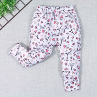 CALÇA PARA BEBÊ COM PÉ REVERSÍVEL ESTAMPADINHA DOCES PARIS BRANCO