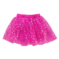 Saia Fantasia Tule com Forro Rosa e Detalhe de Borboletinha
