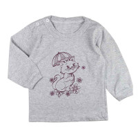 PIJAMA LONGO MALHA PARA BEBÊ CAMISETINHA E CALÇA ESTAMPA MESCLA
