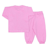 PIJAMA LONGO MALHA PARA BEBÊ CAMISETINHA E CALÇA ESTAMPA PINK