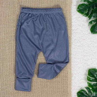 CALÇA CANELADA PARA BEBÊ COM PÉ REVERSÍVEL CHUMBO