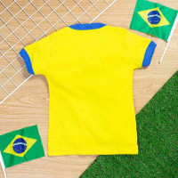 CAMISETA INFANTIL BRASIL MANGA CURTA COPA DO MUNDO