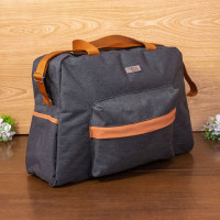 KIT BOLSA MATERNIDADE COM NECESSAIRE LUXO CHUMBO