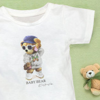 Camiseta Baby Bear Offwhite: Estilo e Conforto para Meninas