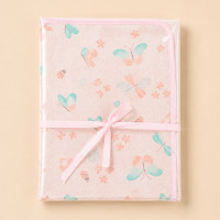 Trocador de Fralda Portátil Bebê Impermeável 75x45cm Algodão Hipoalergênico Estampa Borboletas