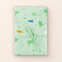 Trocador de Fralda Portátil Bebê Impermeável 75x45cm Algodão Hipoalergênico Estampa Dinossauro