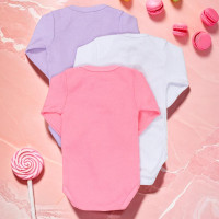 Kit Body para Bebê - Conjunto 3 Peças em Suedine para Menina