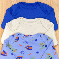 Kit Body para Bebê Manga Longa 3 Pçs Estampadinho Happy Dog