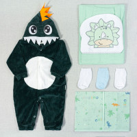Kit Enxoval Completo de Bebê com 19 Peças até 12 Meses Dino