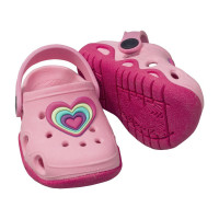 BABUCHE CORAÇÕES PARA BEBÊ MENINA ROSA