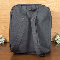 MOCHILA MALA DE MATERNIDADE ZÍPER DUPLO ONDAS PRETO