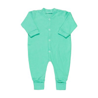 Macacão para Bebê Longo Algodão 4 Botões Básico Color Verde Claro