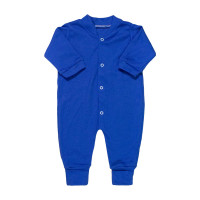 Macacão para Bebê Longo Algodão 4 Botões Básico Color Royal