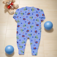 Macacão de Bebê Estampadinho Happy Dog Azul