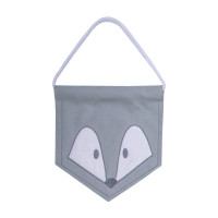 KIT DECORAÇÃO PARA BEBÊ MENINO 3 PEÇAS BORDADO RAPOSINHA