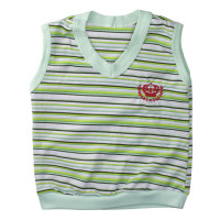 CONJUNTO CURTO PARA BEBÊ BODY POLO COM COLETINHO LISTRADO VERDE