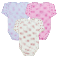 KIT 3 BODY LONGO PARA BEBÊ POÁ CORES VARIADAS PARA MENINA