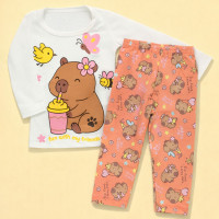 Kit 4 peças Infantil Blusa e Legging Conforto Meninas até 8 anos